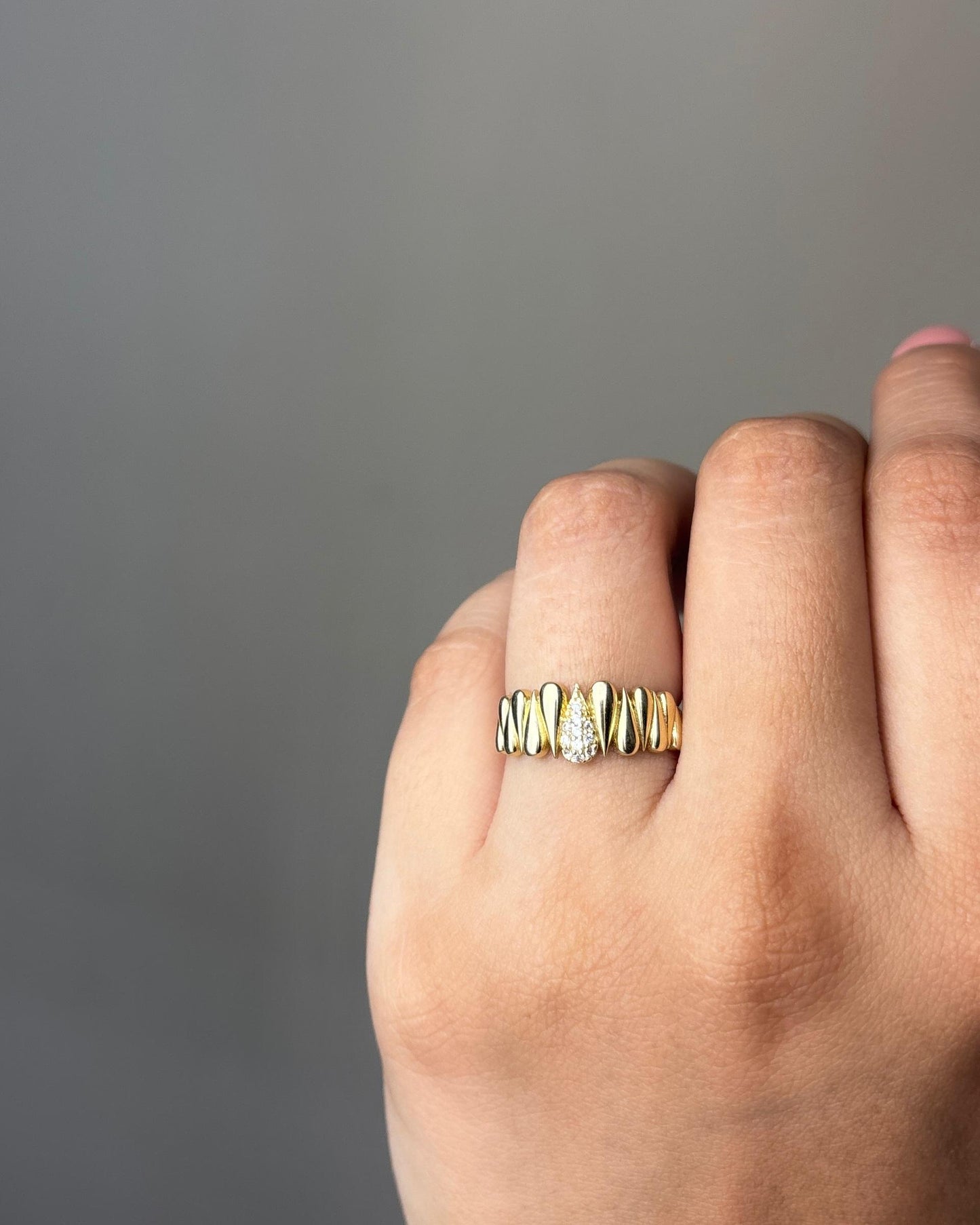 Anillo Gota Zirconia
